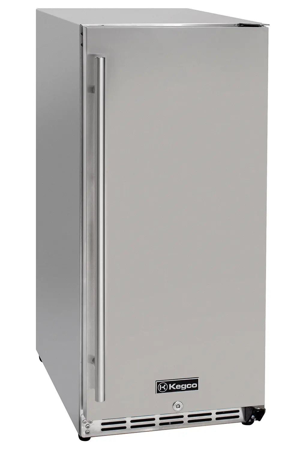 Kegco 15" Wide Outdoor Built-In Commercial Beverage Center Refrigerator- Solid Door