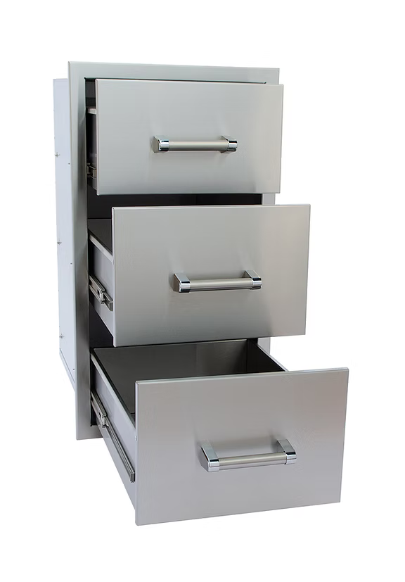 Outdoor Kitchen Stainless Steel Triple Drawer