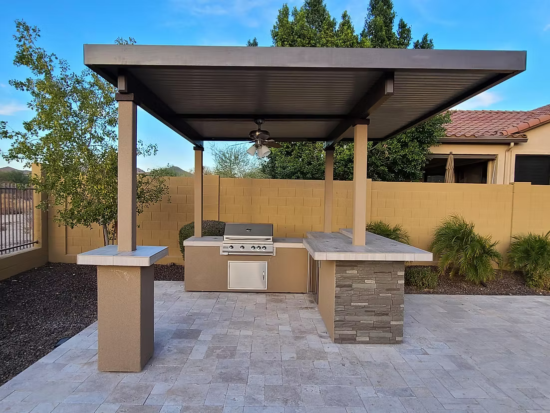 Aruba Built-In BBQ Pergola Island