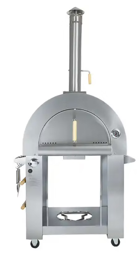 Kokomo 32" Dual Fuel Gas or Wood Fired Stainless Steel Pizza Oven