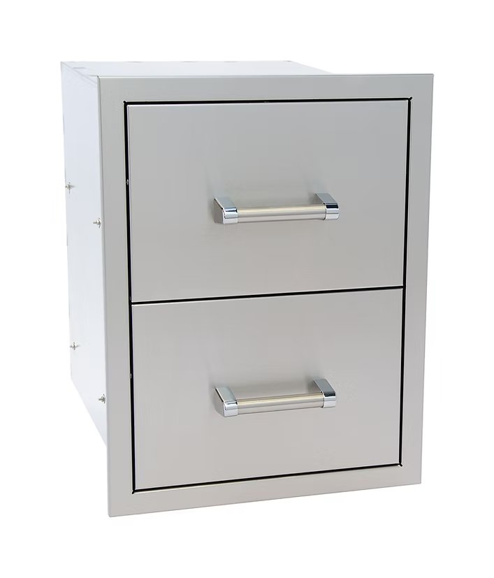 Outdoor Kitchen Stainless Steel Double Drawer