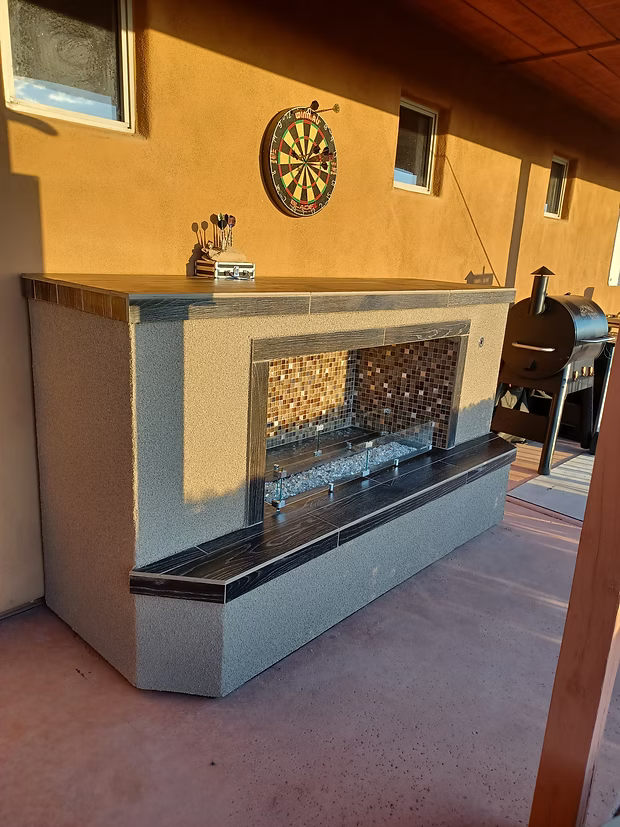Fireplace Fire-Glass Burner Insert