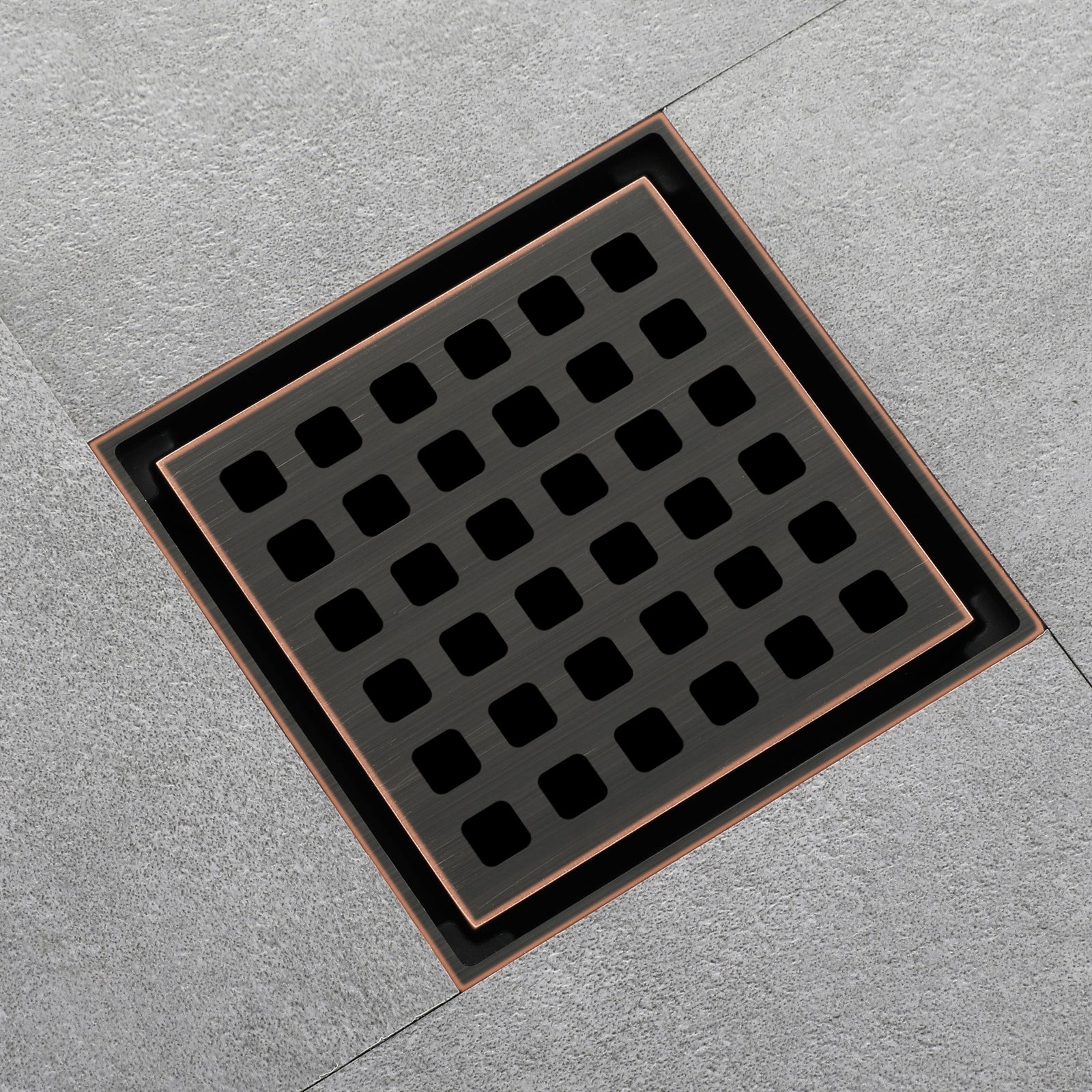 Oil rubbered bronze brass shower drain 4 or 8 inch  with ABS base