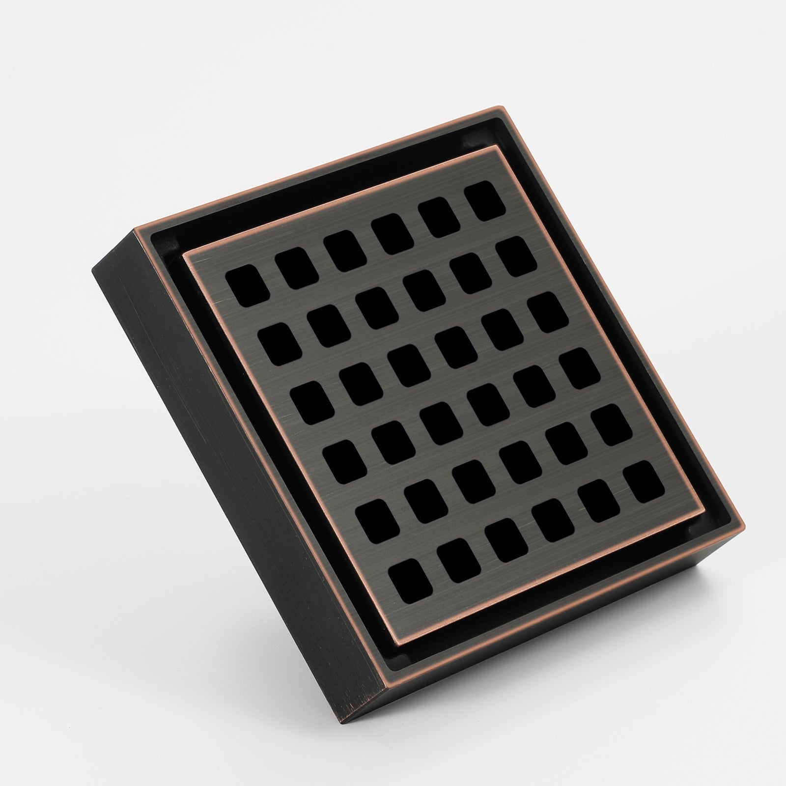 Oil rubbered bronze brass shower drain 4 or 8 inch  with ABS base