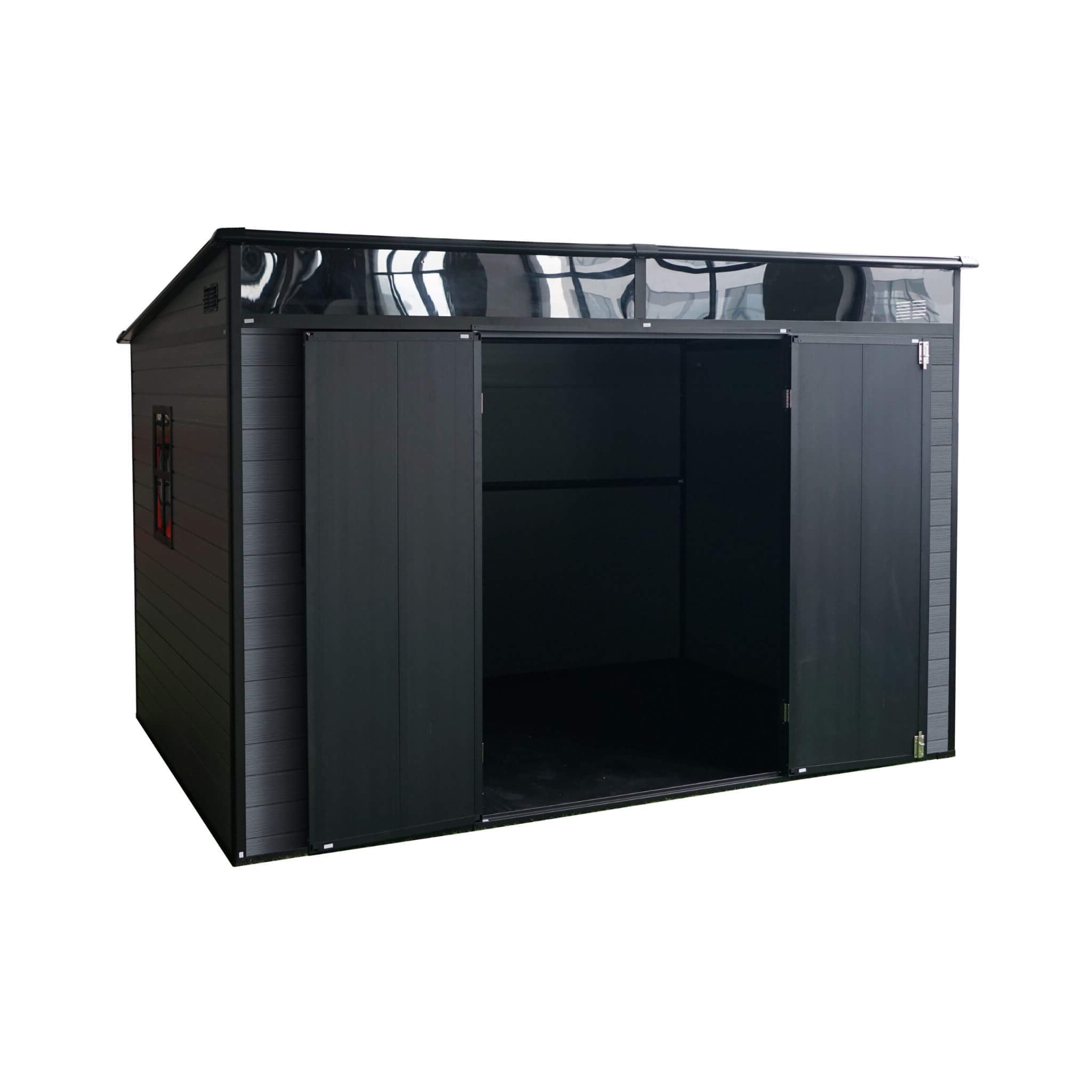[07X10FT] Outdoor Resin Garden Shed With Floor, Window, And Lockable Door (SAK25987)