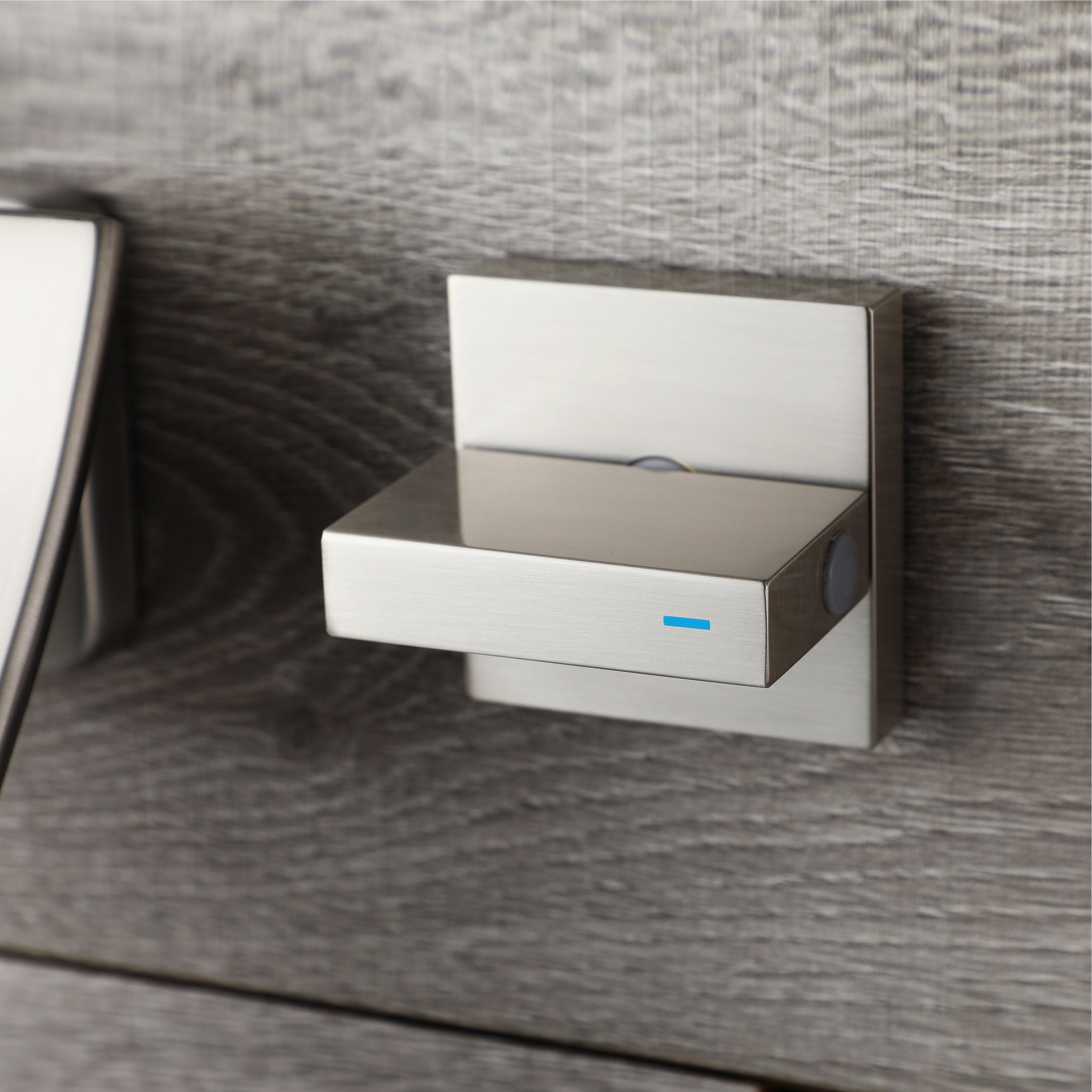 Brushed Nickel Wall Mount Waterfall Bathroom Sink Faucet with Overflow Brass Pop-Up Drain