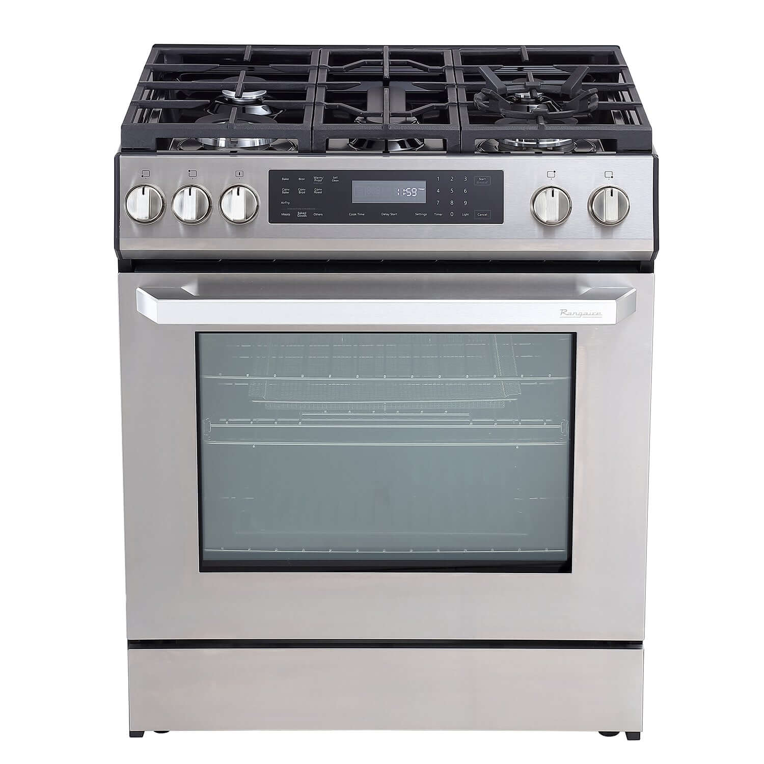 Rangaire 30" Gas Range Self-cleaning Air Fry True Convection Oven Slide-in Stainless Steel RRG303GS