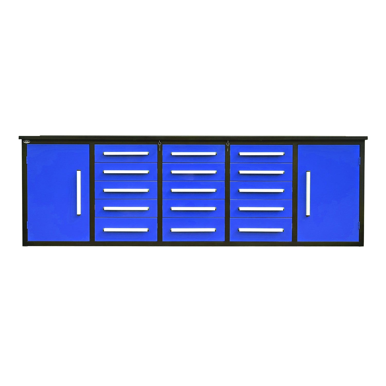 10ft Workbench Storage Cabinet with 15 Drawers & 2 Cabinets