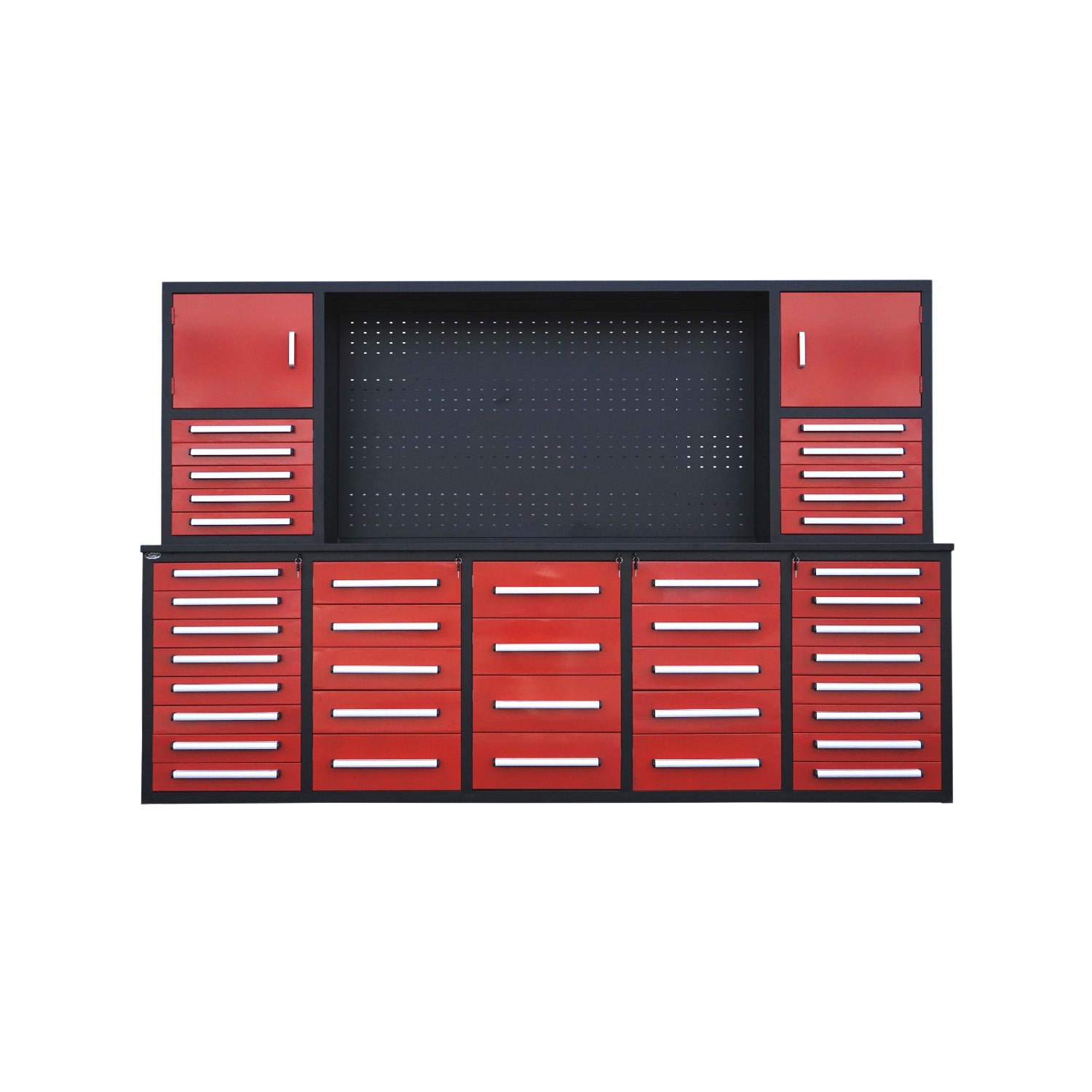 10ft Workbench Cabinet(40 Drawers, 2 Cabinets & 1 Pegboard)