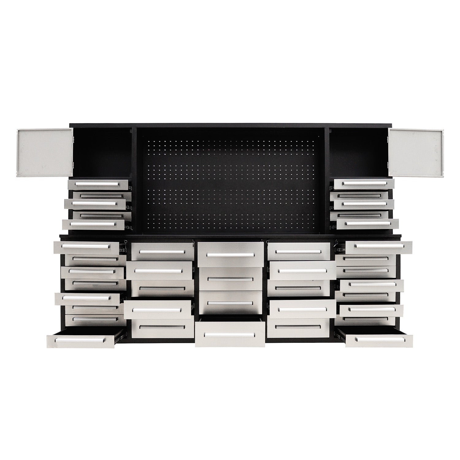 10ft Workbench Cabinet(40 Drawers, 2 Cabinets & 1 Pegboard)