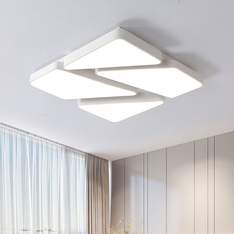 Modern LED Flush Mount: Square/Rectangular Options for Home or Office