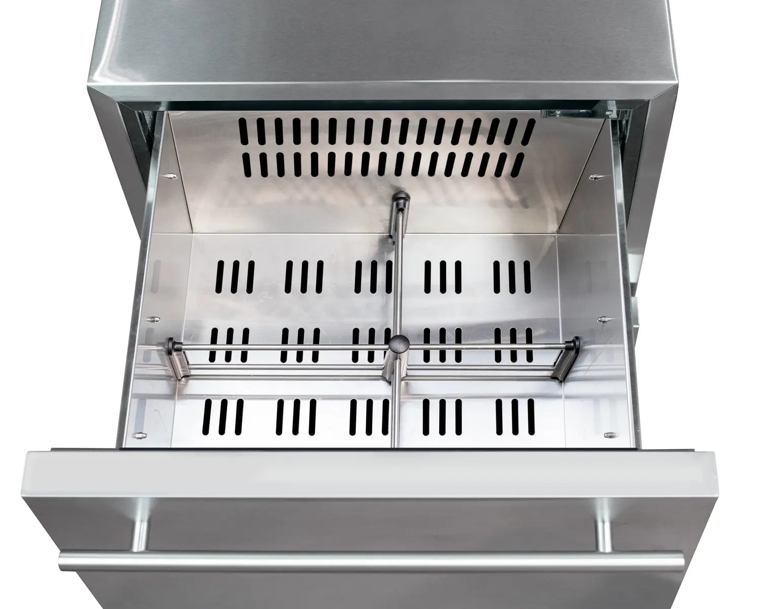 Kegco 24" Wide Built-In Stainless Steel Commercial Two-Drawer Refrigerator-Outdoor