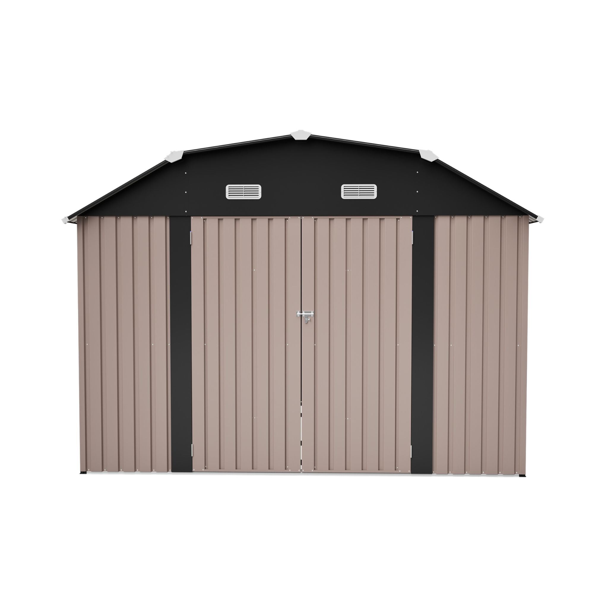[10X12FT] Alora Heavy-Duty Outdoor Metal Storage Shed With Floor (SAK91820)