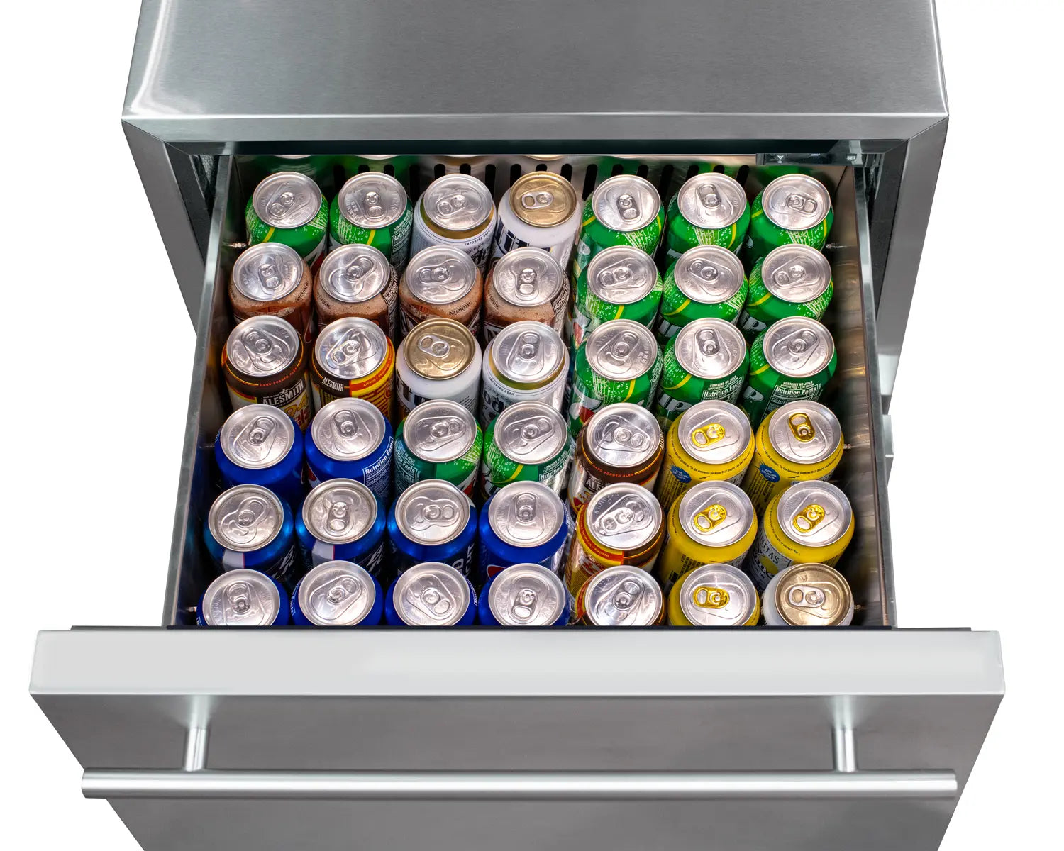 Kegco 24" Wide Built-In Stainless Steel Commercial Two-Drawer Refrigerator-Outdoor