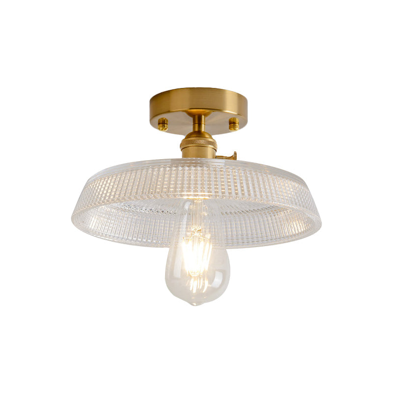 Illuminate Your Living Room with Industrial Charm: The Modern Brass Semi-Flush Ceiling Light