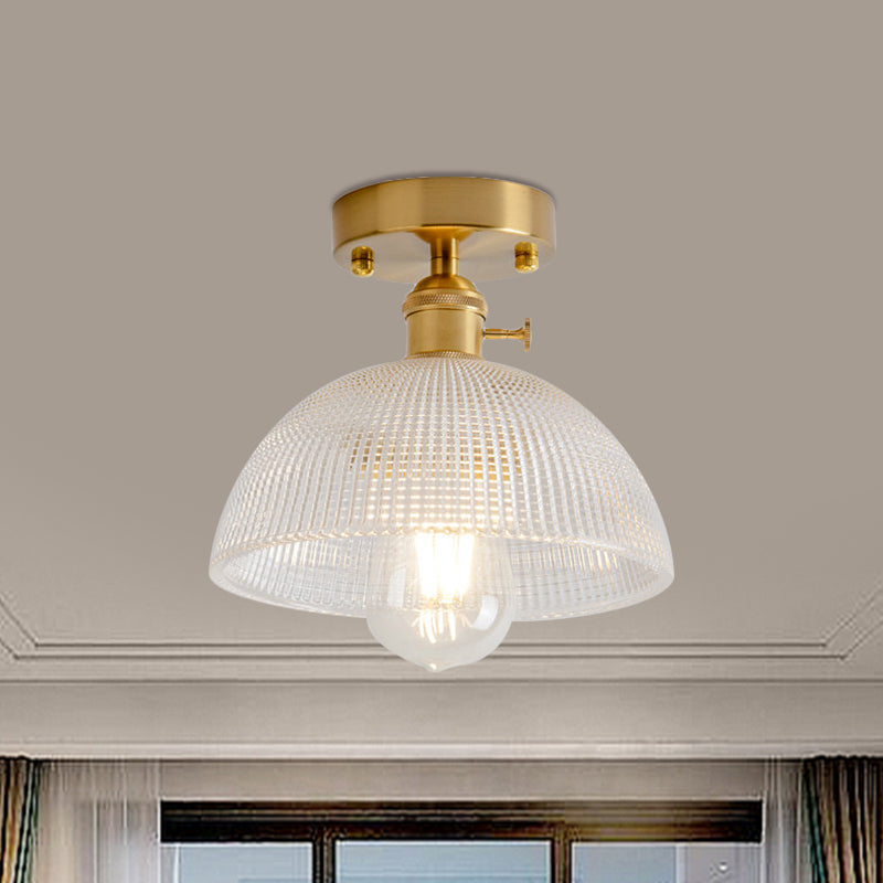 Illuminate Your Living Room with Industrial Charm: The Modern Brass Semi-Flush Ceiling Light