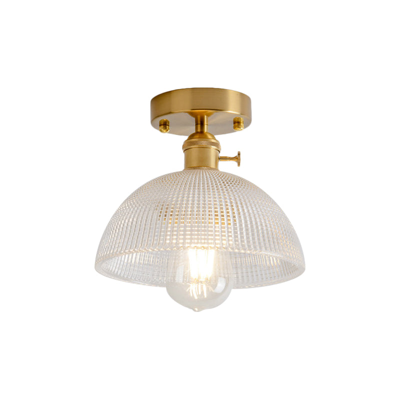 Illuminate Your Living Room with Industrial Charm: The Modern Brass Semi-Flush Ceiling Light