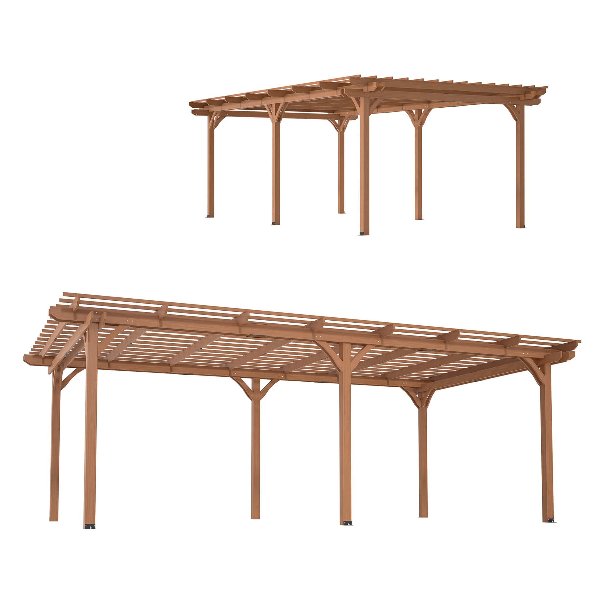 [12X16FT] Alora Extra Large Outdoor Wooden Waterproof Grape Gazebo (SAK76476)