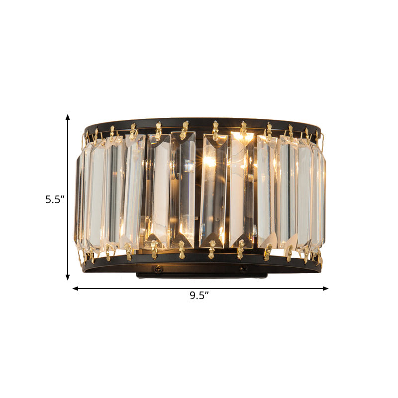 Introducing Chloe's Dazzling Duos: Modern Black Crystal Wall Sconce