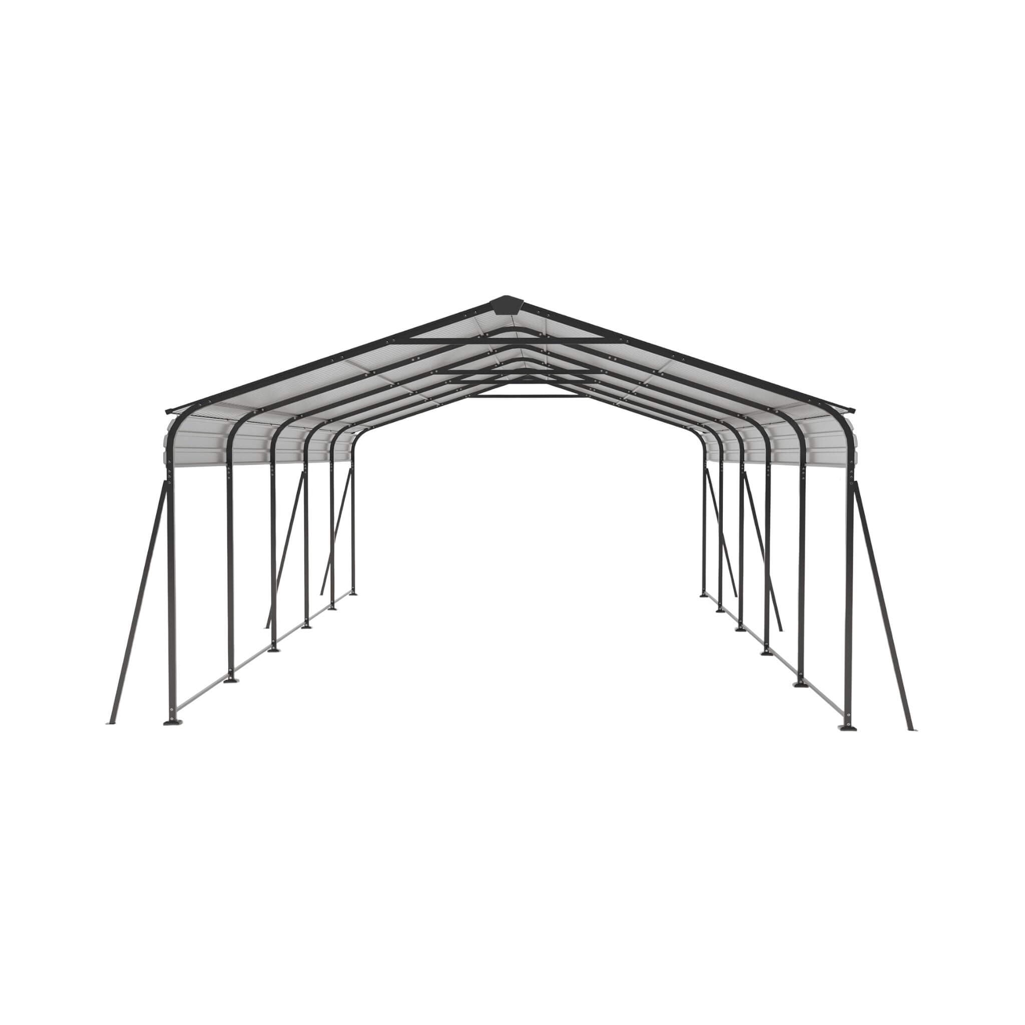 [13X26FT] Alora Heavy-Duty Weather-Resistant Outdoor Carport With Protective Film (SAK82451)