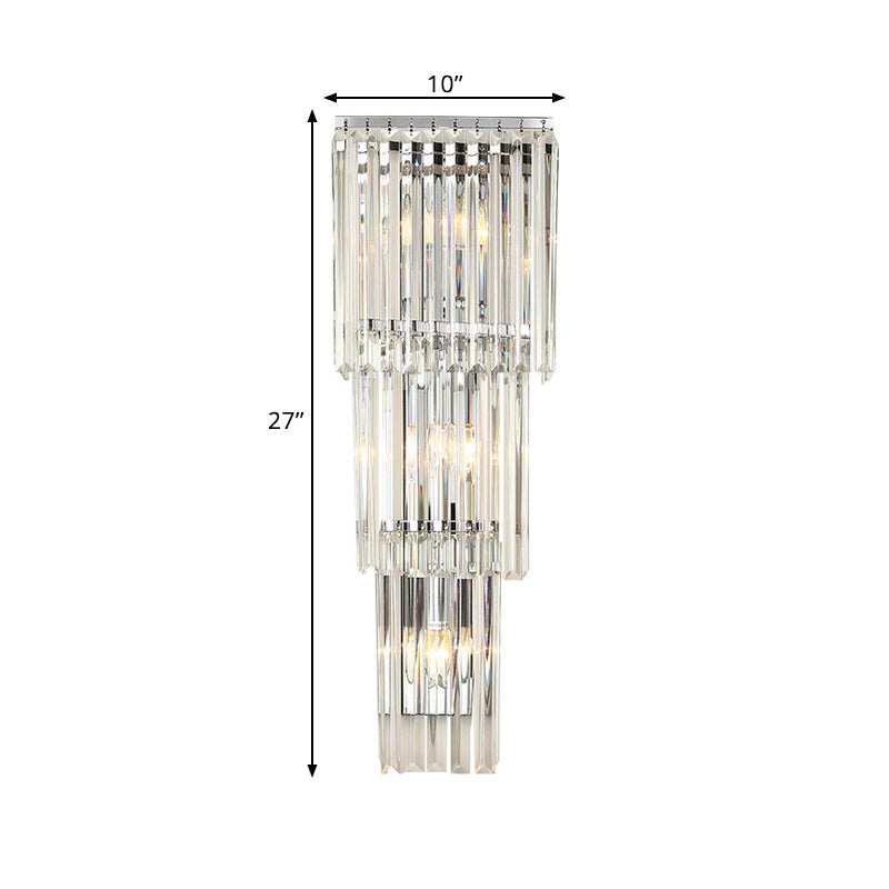 Jane Prismatic Glow: Modern 3-Light Wall Sconce