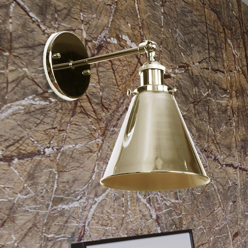 Captivate Your Living Room with Industrial Flair: The Conical Wall Mount Light