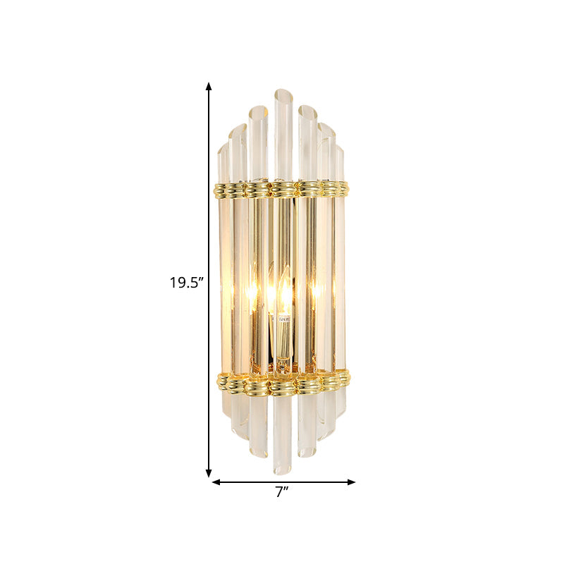 Thea's Modern Gold Arched Crystal Wall Sconce: Light Up Your Walls in Style