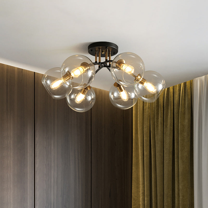 Kate Opulent Glow - 6-Light Semi-Flush Mount Ceiling Light