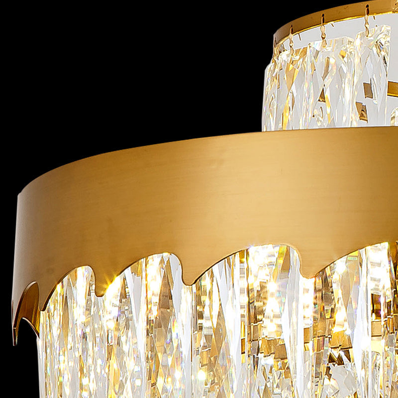 Alessandra Gold Cascade: Crystal Elegance for Your Dining Room