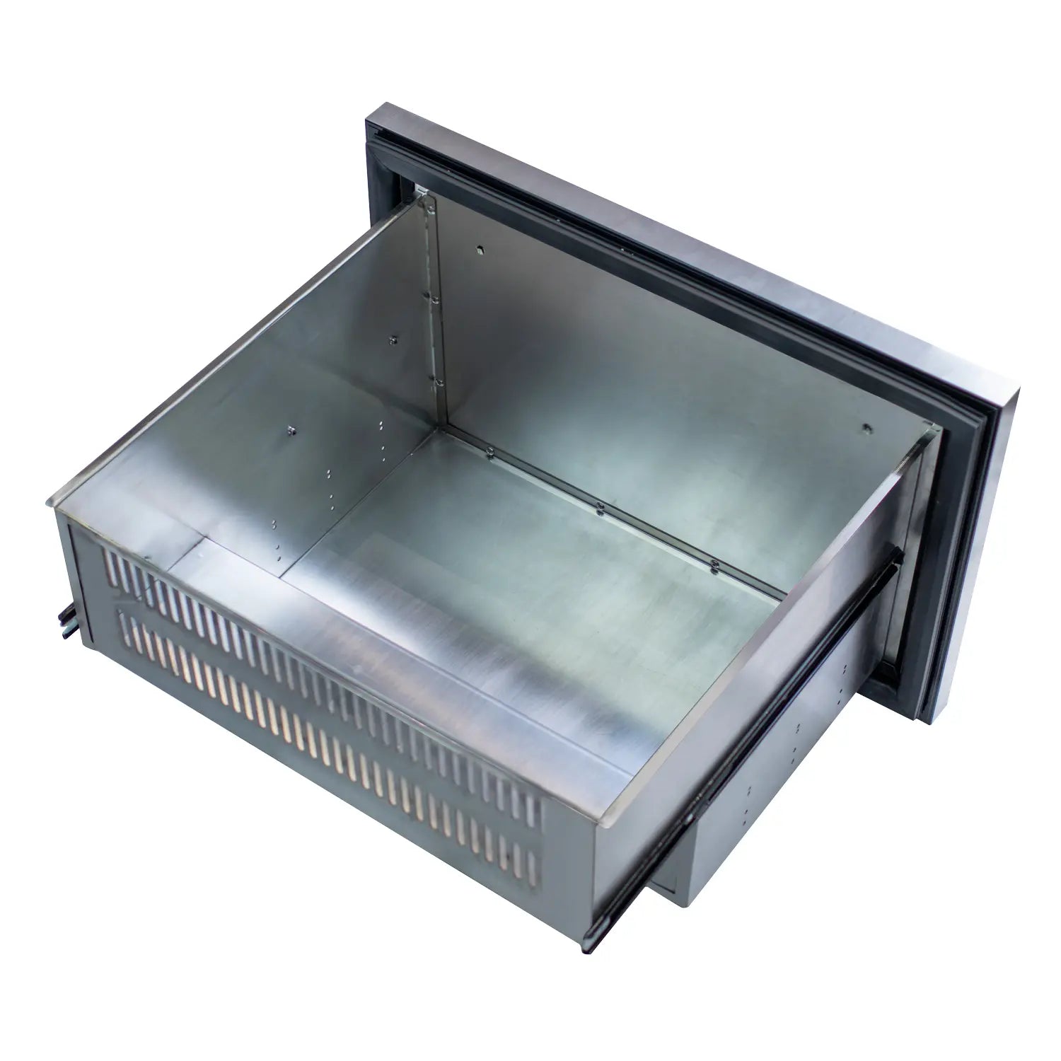 Kegco 24" Wide Built-In Stainless Steel Commercial Two-Drawer Refrigerator-Outdoor