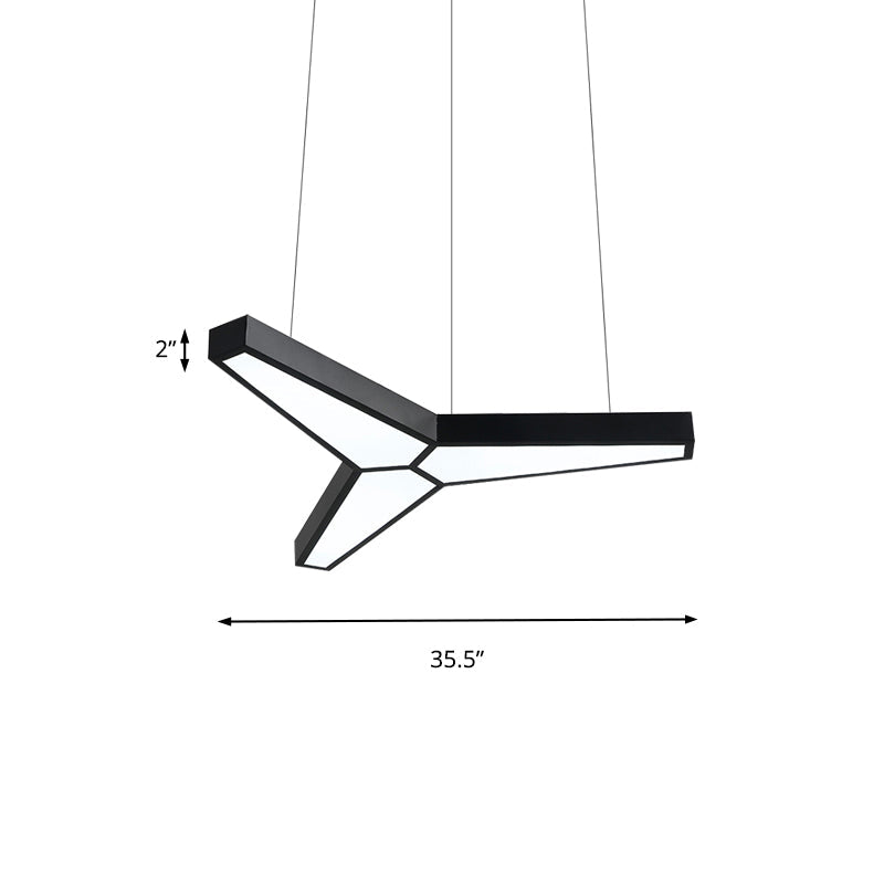 Addison Modern Y-Shaped LED Ceiling Lamp: Illuminate Your Space in Style
