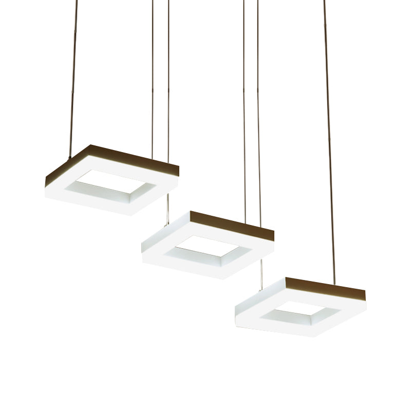 Ayla Modern Marvel: Black & White Acrylic Chandelier