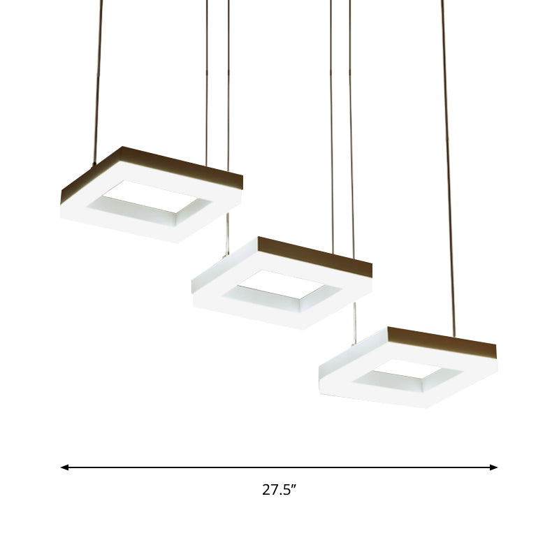 Ayla Modern Marvel: Black & White Acrylic Chandelier