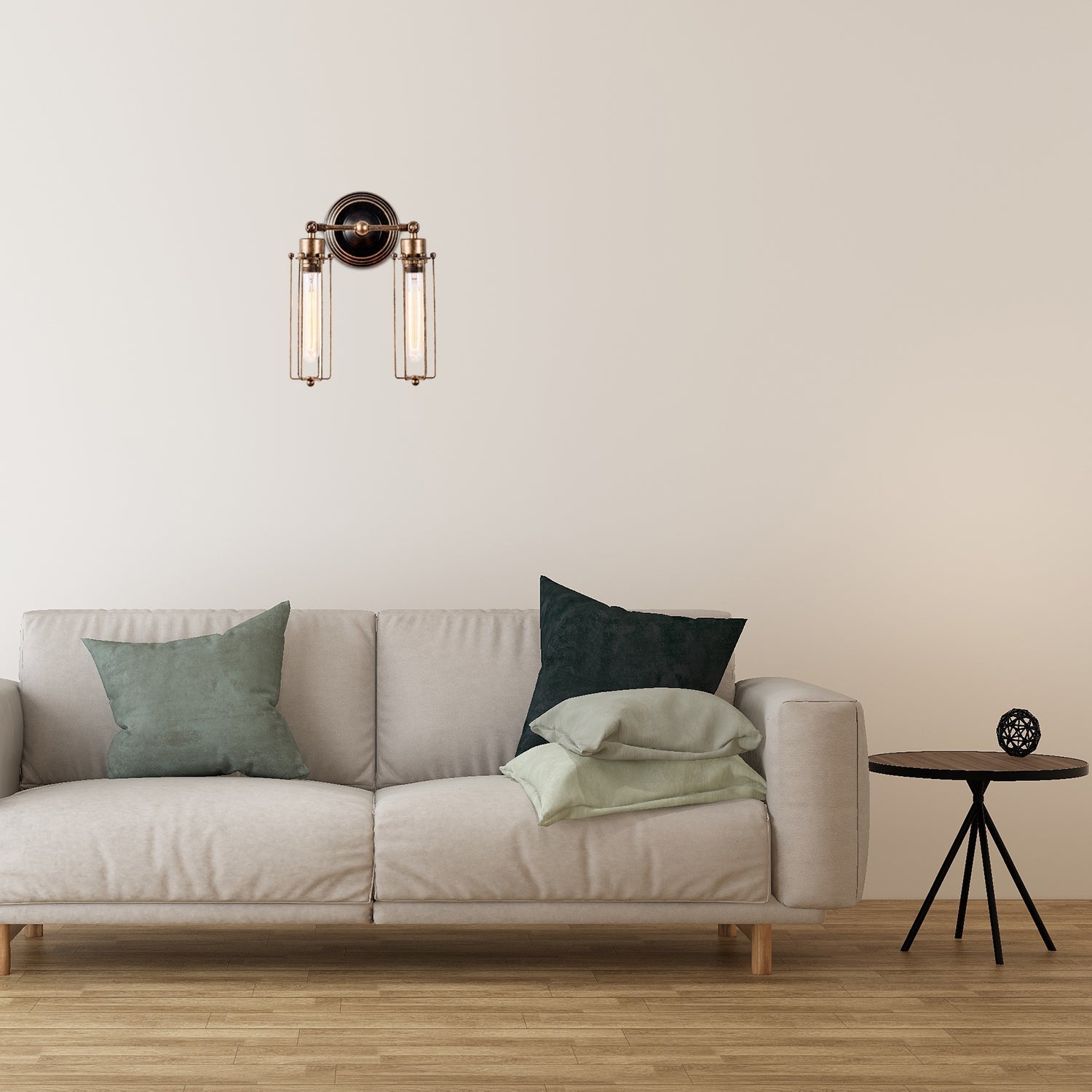Embrace Industrial Charm and Flexible Illumination: The Rustic Cage Wall Sconce