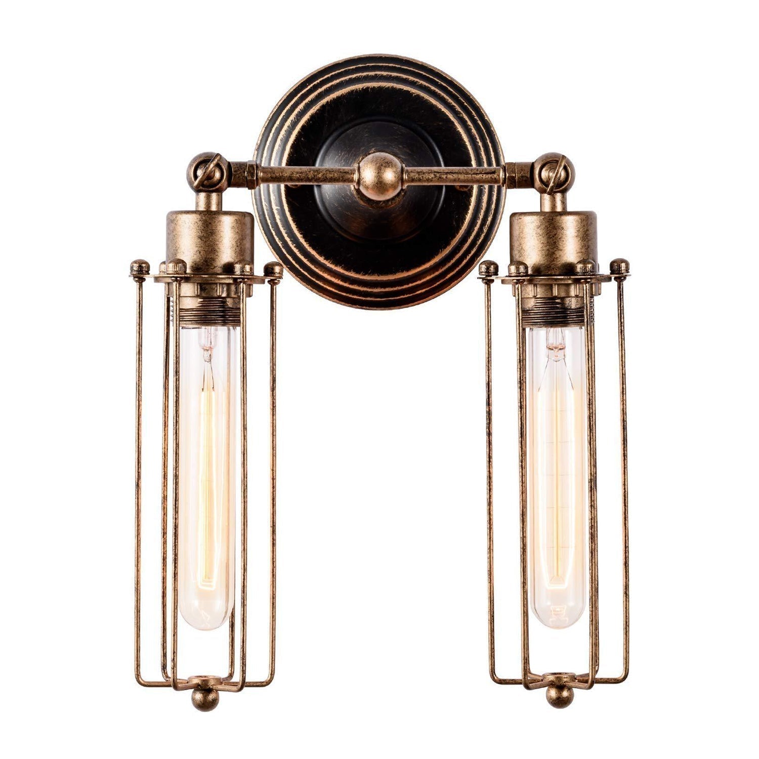 Embrace Industrial Charm and Flexible Illumination: The Rustic Cage Wall Sconce