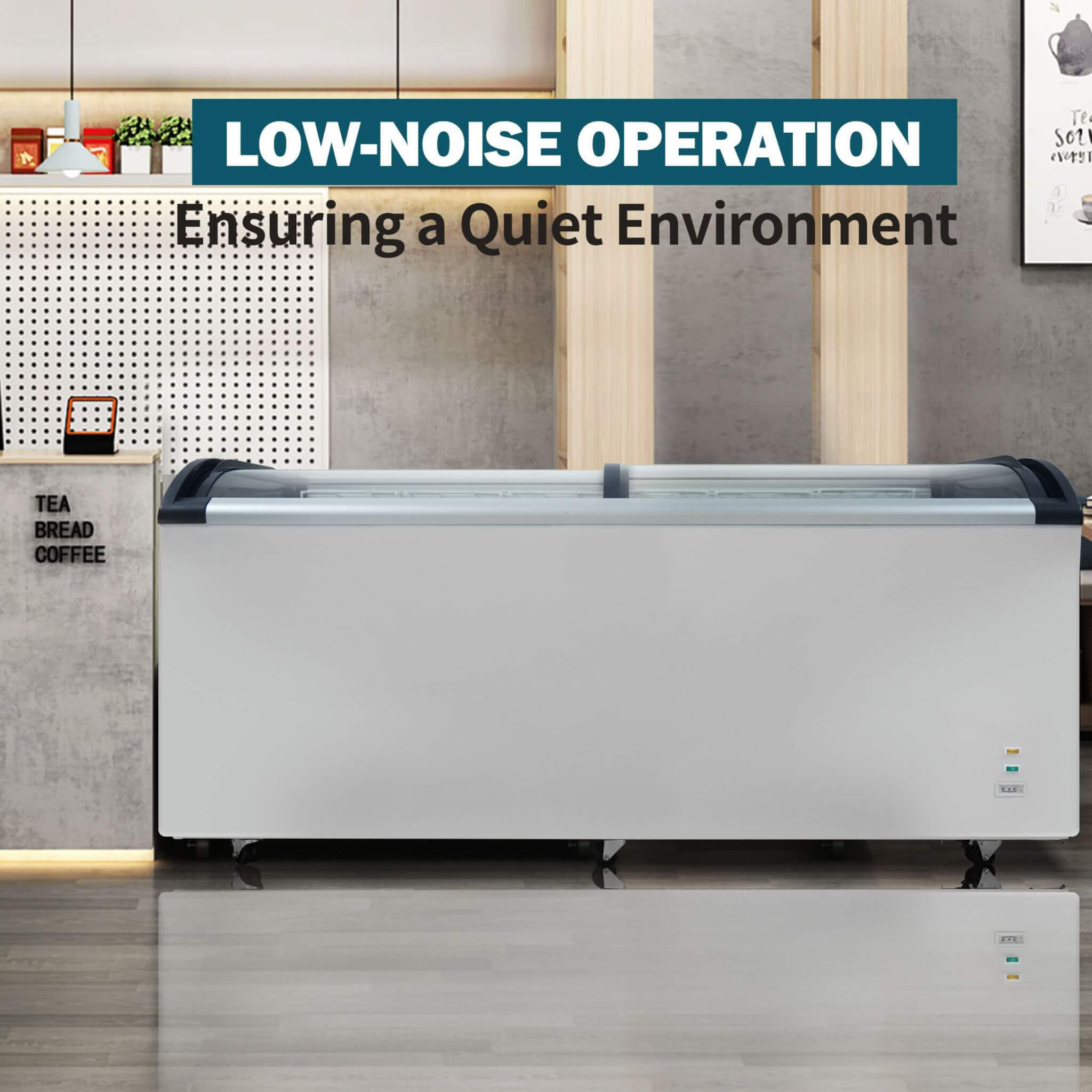 19.3 Cu.Ft Curved-Glass Commercial Display Ice Cream Freezer (SAK81726)