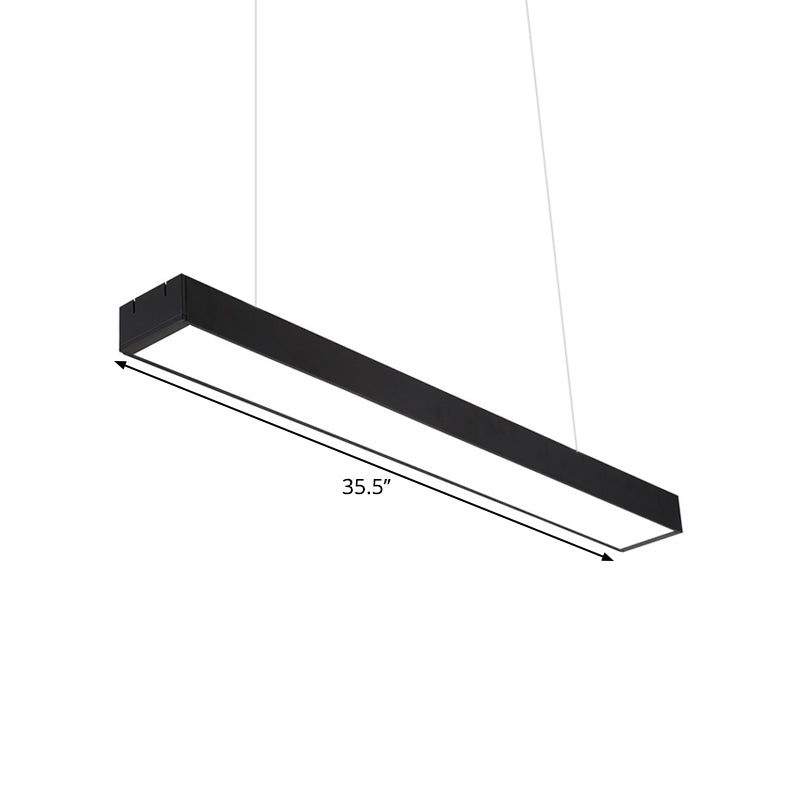 Sleek Black Contemporary LED Ceiling Light - Available in 3 Widths