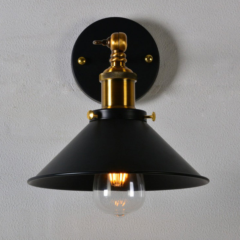 Customizable Charm: The Countryside Metal Cone Wall Lamp