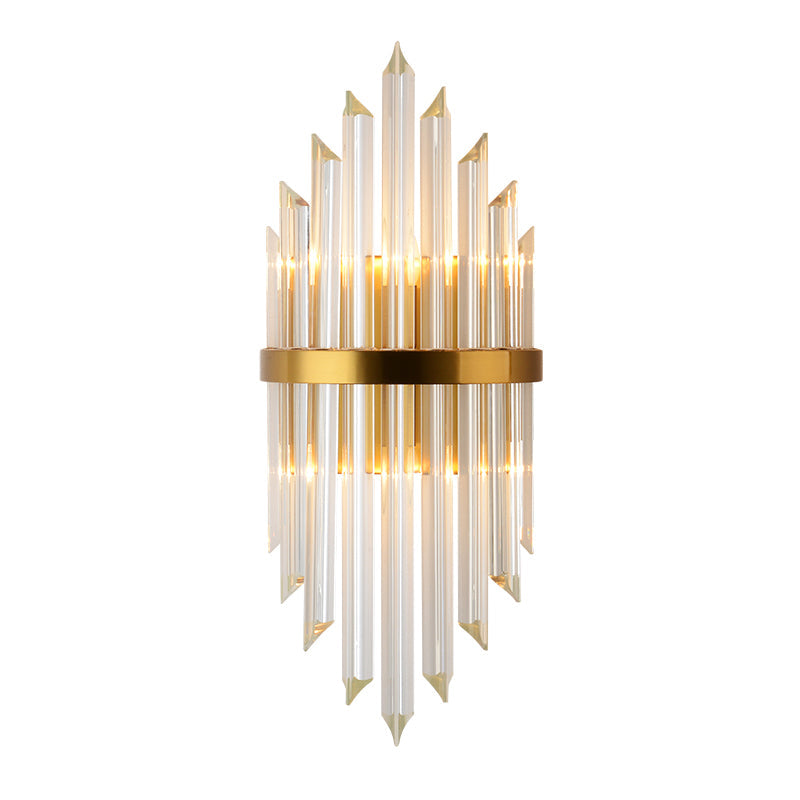 Alivia Elegance Meets Sparkling Brilliance: The Gold Crystal Wall Sconce (1-3 Lights)