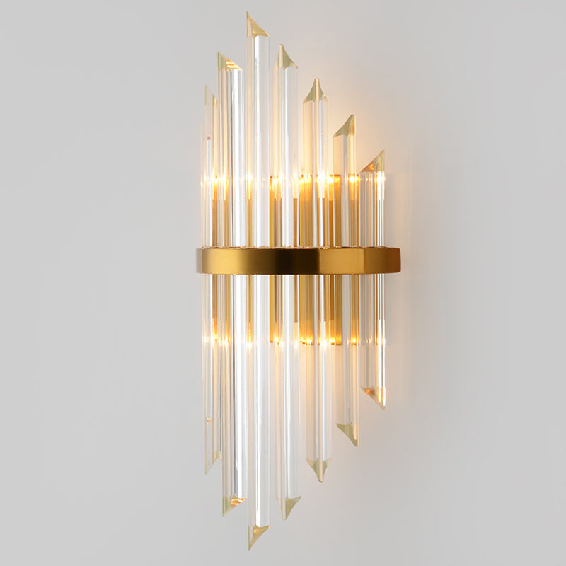 Alivia Elegance Meets Sparkling Brilliance: The Gold Crystal Wall Sconce (1-3 Lights)