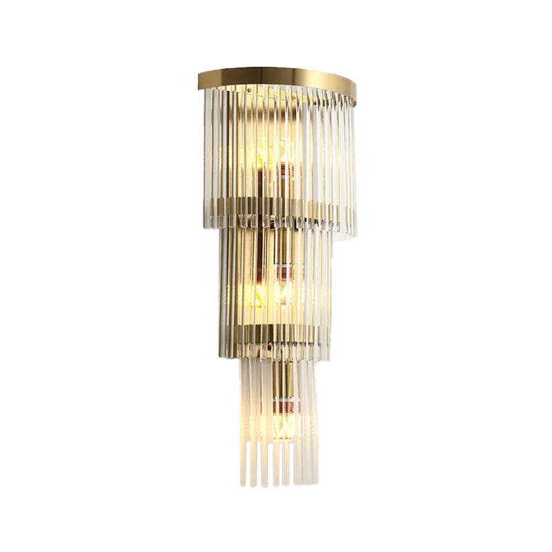 Alivia Elegance Meets Sparkling Brilliance: The Gold Crystal Wall Sconce (1-3 Lights)