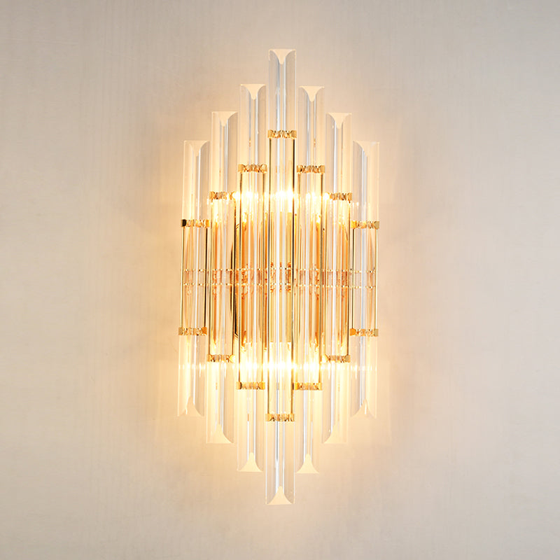 Alivia Elegance Meets Sparkling Brilliance: The Gold Crystal Wall Sconce (1-3 Lights)