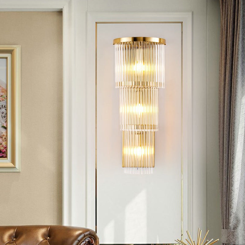 Elevate Your Space with the Luxurious Gold Crystal Wall Sconce