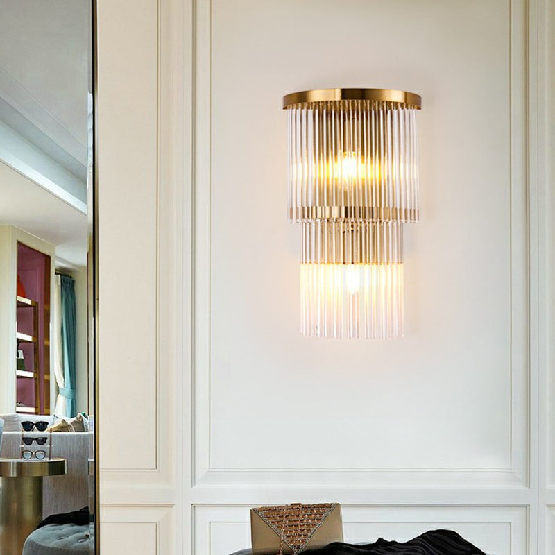 Elevate Your Space with the Luxurious Gold Crystal Wall Sconce