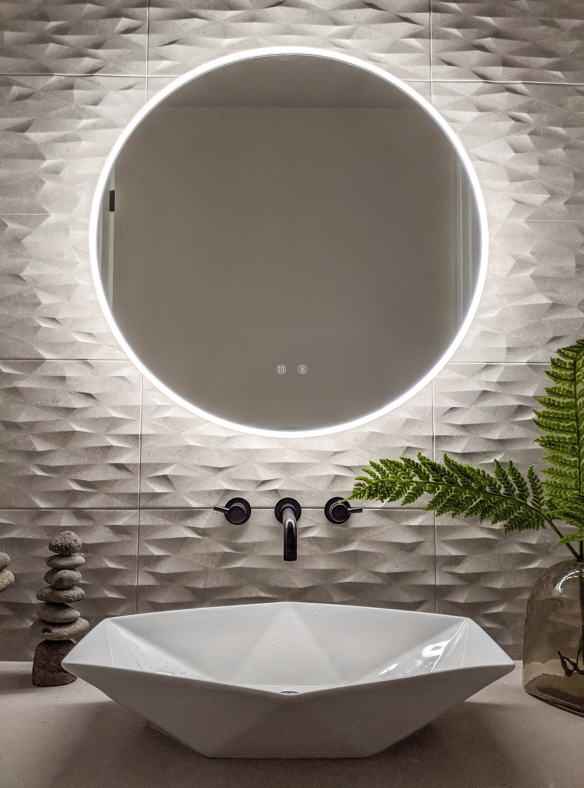 Zeek 30" BackLit LED Round Bathroom Wall Mirror MARD30