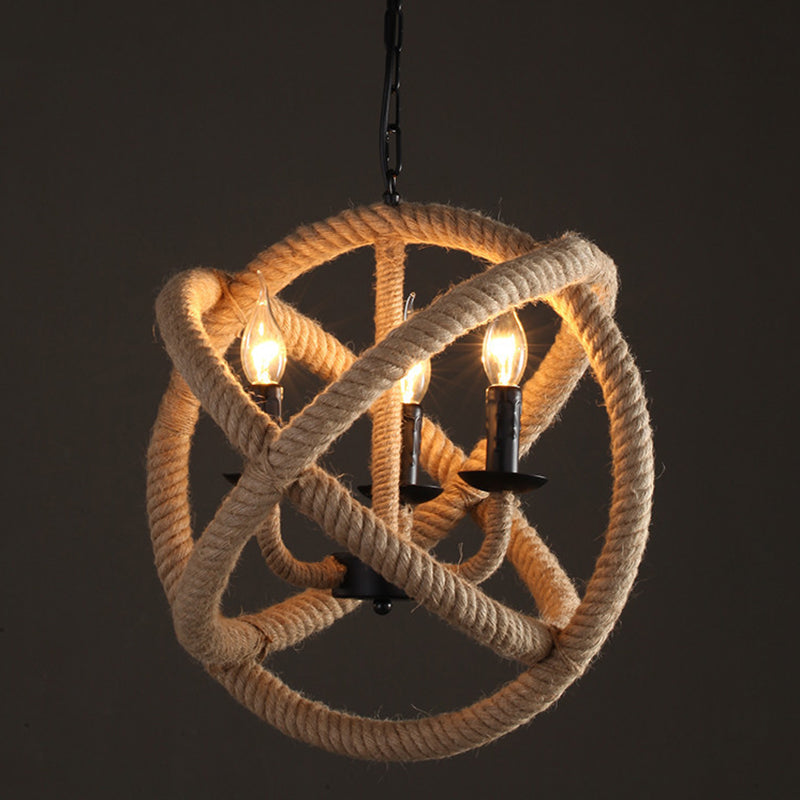 Elevate Your Space with Industrial Charm: The Factory Beige Globe Chandelier