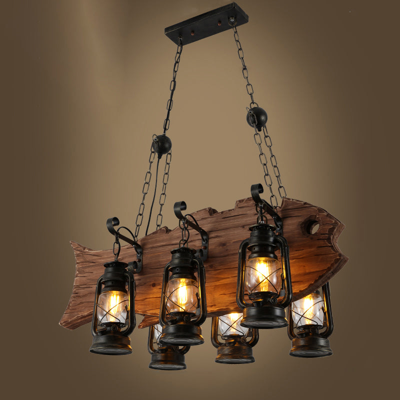 Embrace Coastal Charm with the Black Kerosene Chandelier
