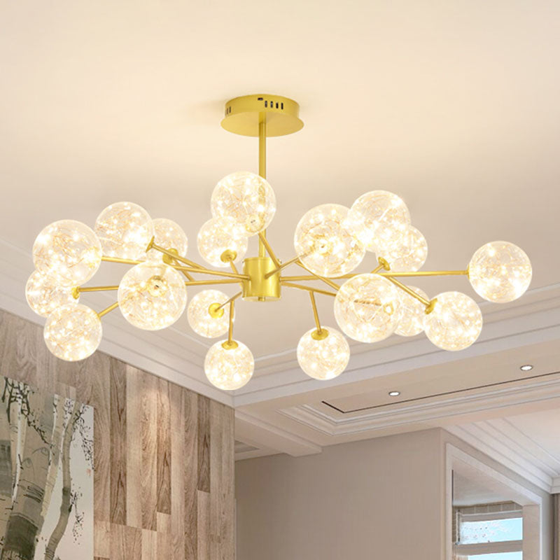 Isabella's Modern Gold Starry Chandelier