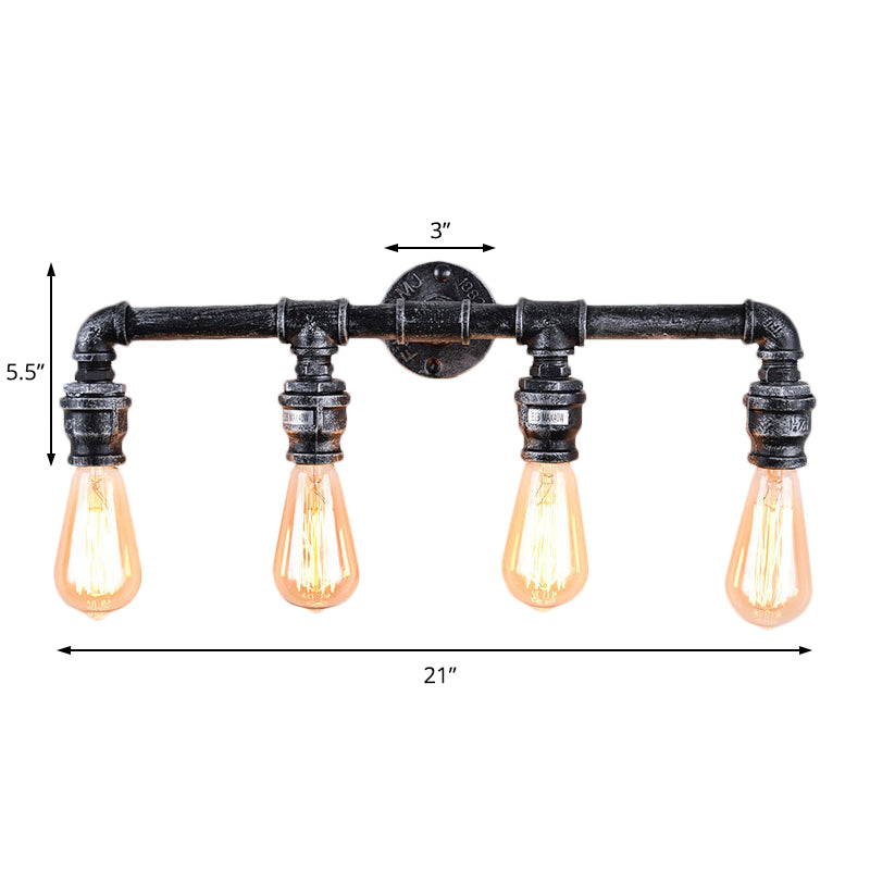 Eden Your Space with Industrial Charm: The 4-Bulb Industrial Wall Sconce
