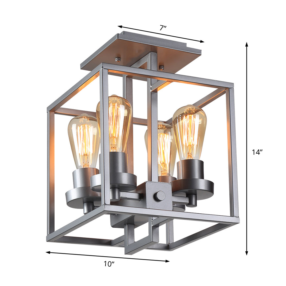 Aubrie Square Ceiling Light - Industrial Style for Modern Living